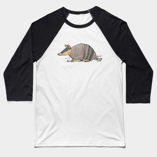 Armadillo Baseball T-Shirt by LauraKatMax